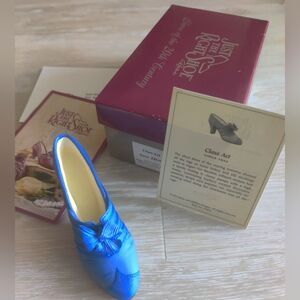 Just the Right Shoe Blue Miniature Shoe